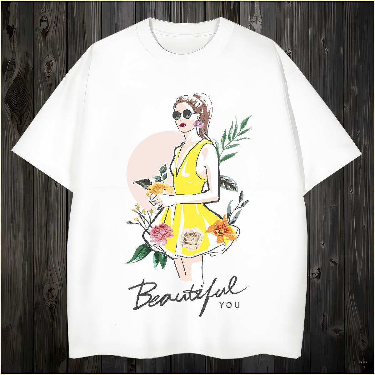 T shirt 100% Cotton 230g character Casual Beach Crew Neck Breathable Custom Print Plus Size Mens Tshirts Designer Fashion TOP Quality Tee Shirt