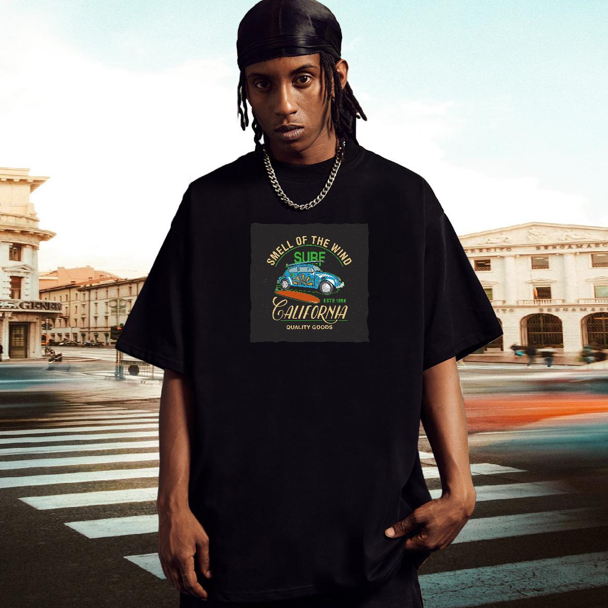 High Quality Men Clothes T-Shirt Street Wear 100% Cotton 230g Floral Print Pure Cotton car T Shirt For Man 2024 Designer Top Tees