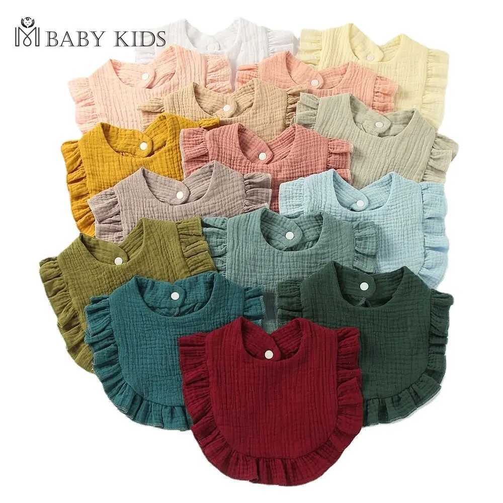 Bibs Burp Cloths Korean Style Baby Feeding Drool Bib Infants Lace Saliva Towel Soft Cotton Burp Cloth For Newborn ToddlerL4812