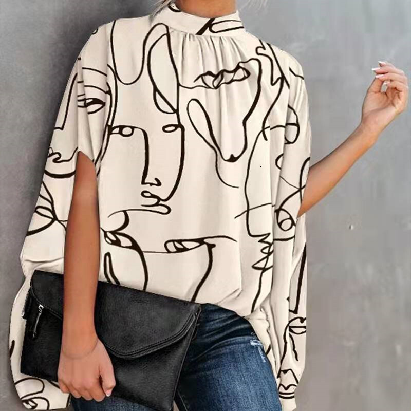 2024 Summer Plus Size Ladies Shirts Women Blouse Tops S-2XL