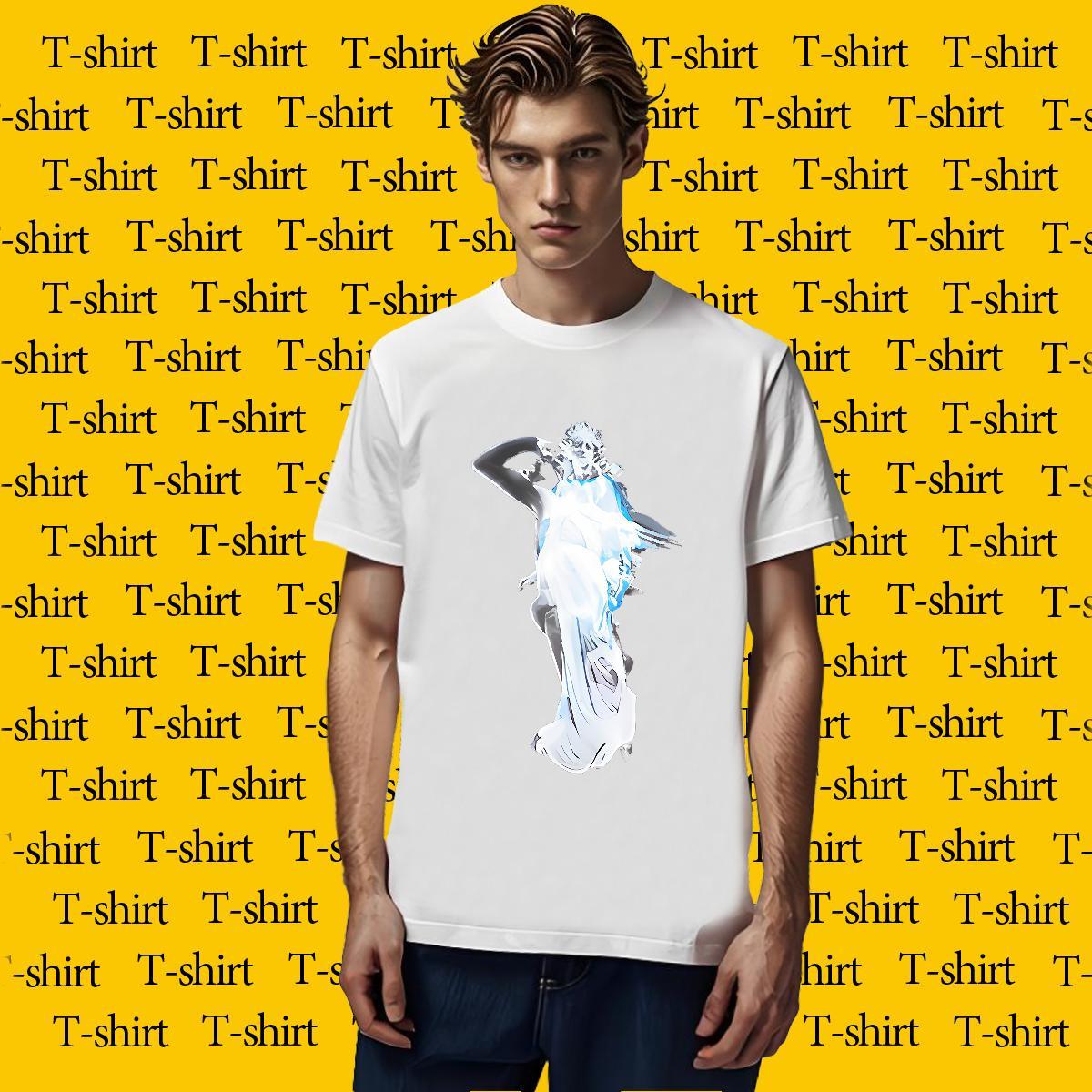T Shirt For Man 100% Cotton 230g character Street wear Hip Hop Round Neck Short Sleeve Custom Printing Men Clothes T-Shirt Fashion Designer Soft Tops