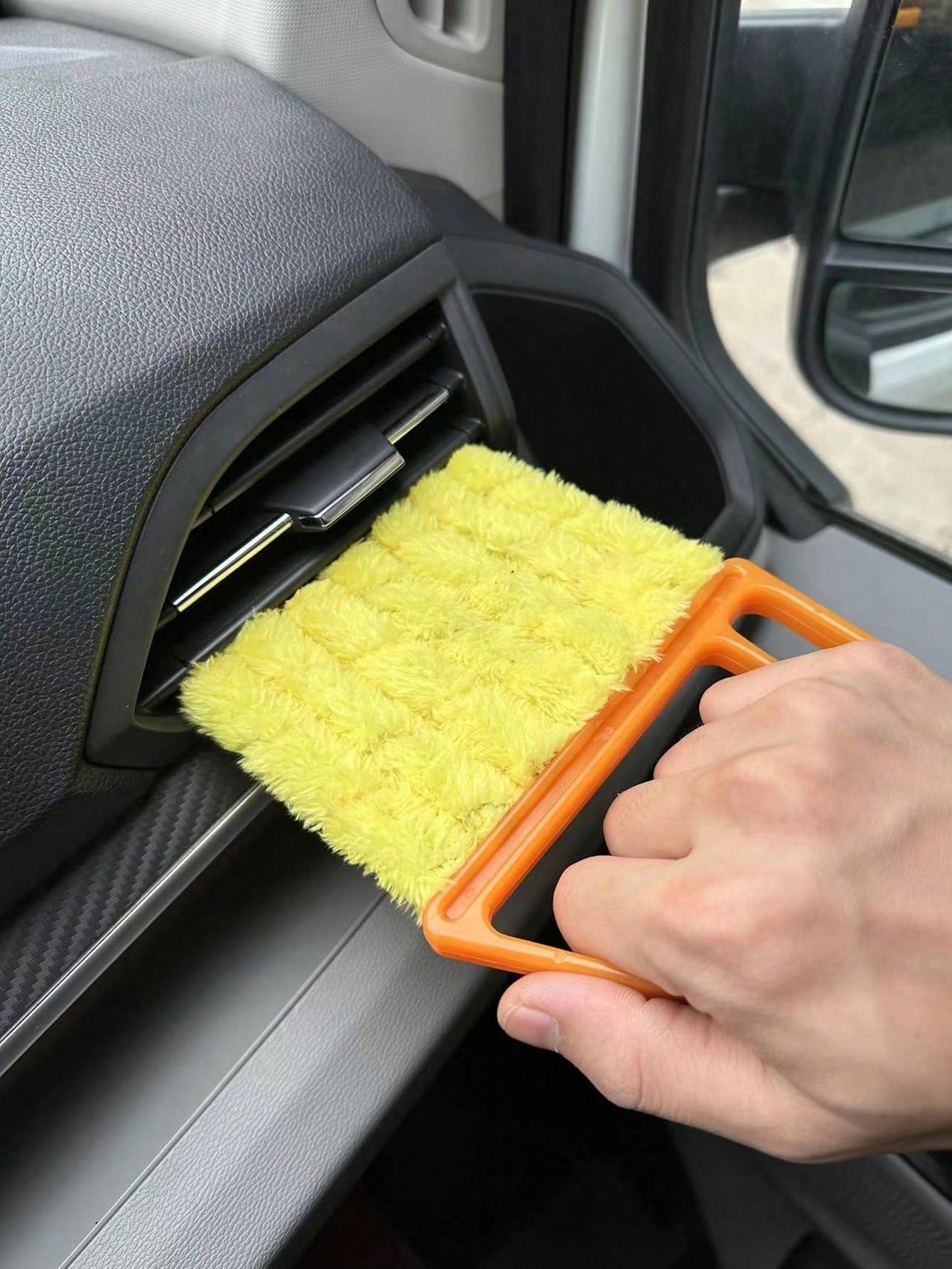 1pcs car cleaning brush air conditioner outlet dust removal brush car seat gap cleaning tool car interior with handle removable washable cleaning brus