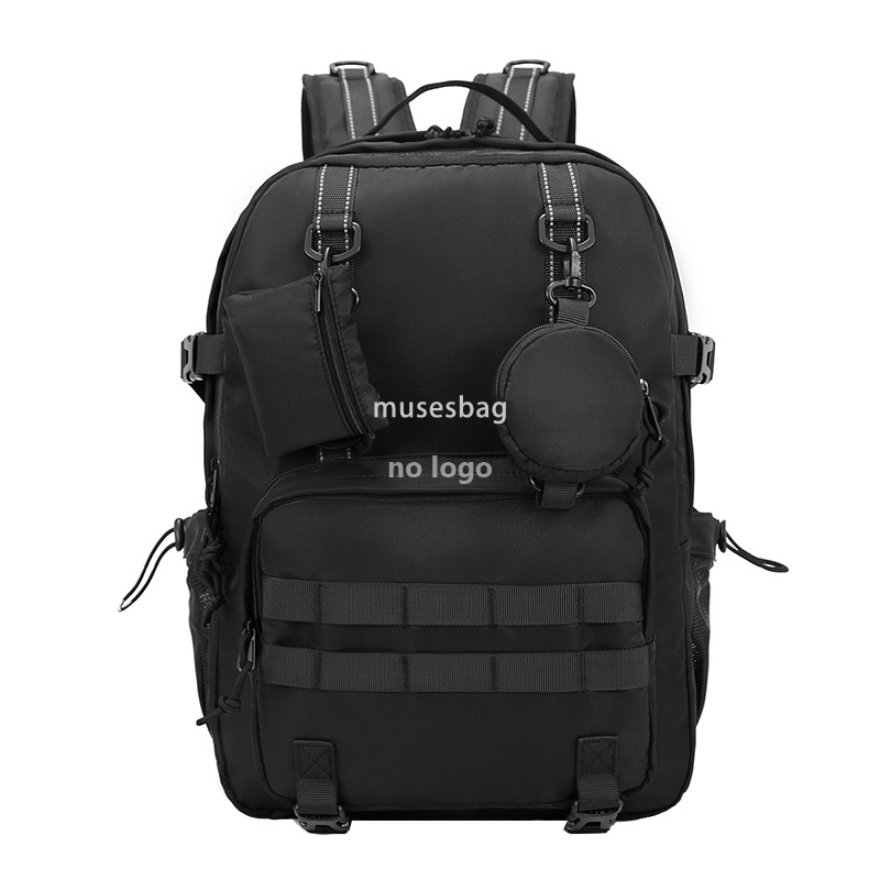 Backpack men's fashion function small travel computer backpack leisure large capacity high school schoolbag female minority