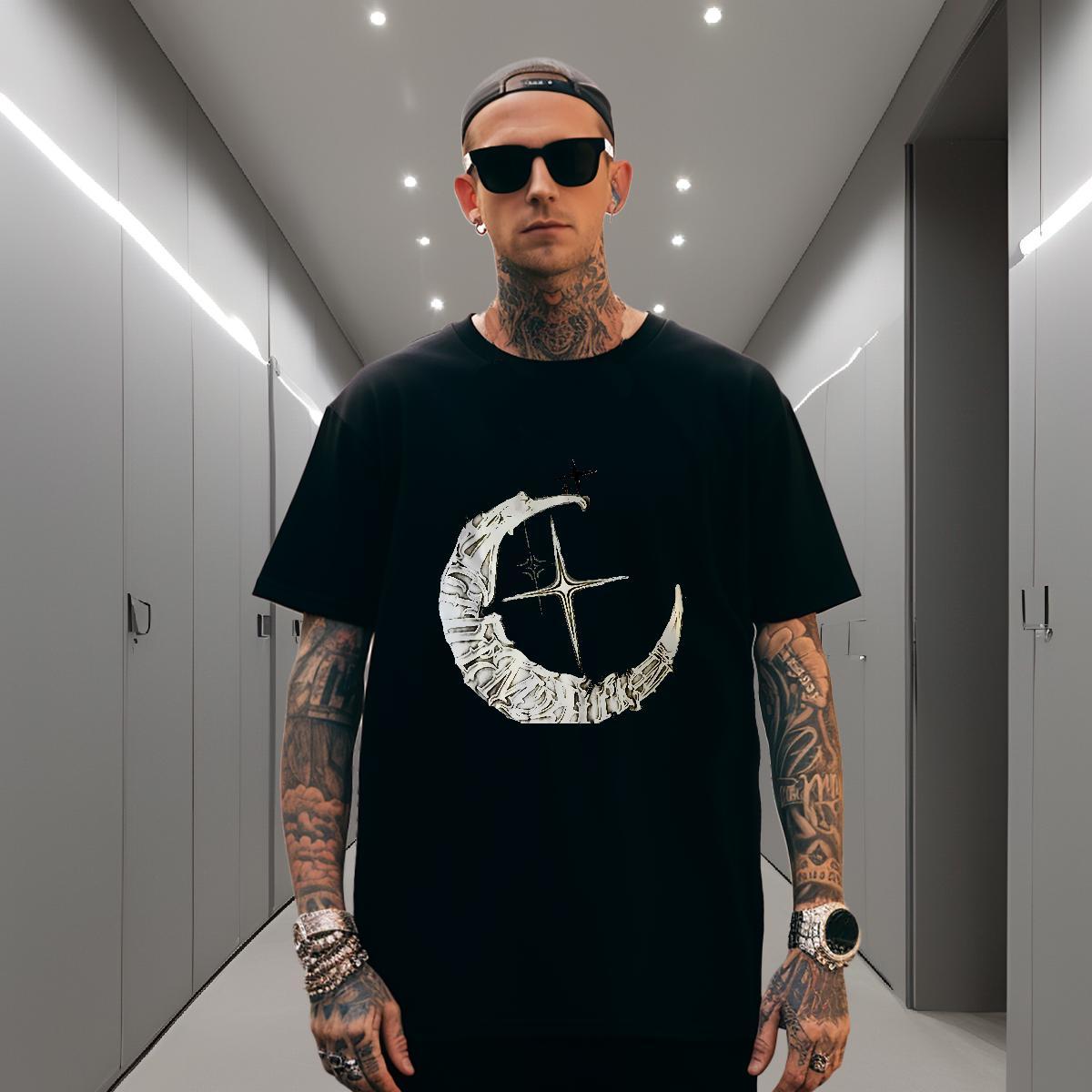 T-Shirts 230g Pure Cotton painting Spring Summer Breathable Short Sleeve Custom Printing Tshirts 2024 Popular Tops Shirt