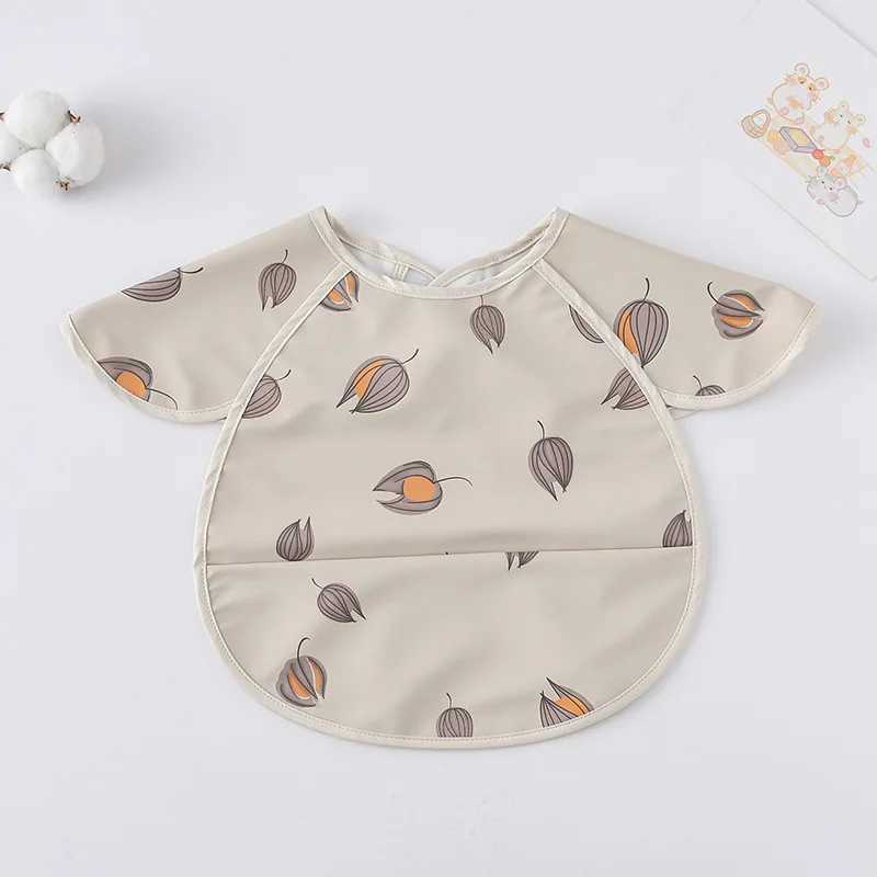Bibs Burp Cloths New Short Sleeve Washcloth Baby Bibs Cute Waterproof Feeding Apron Bib Soft Burp Cloth For Toddler Boy Girl Bandana BibsL4812