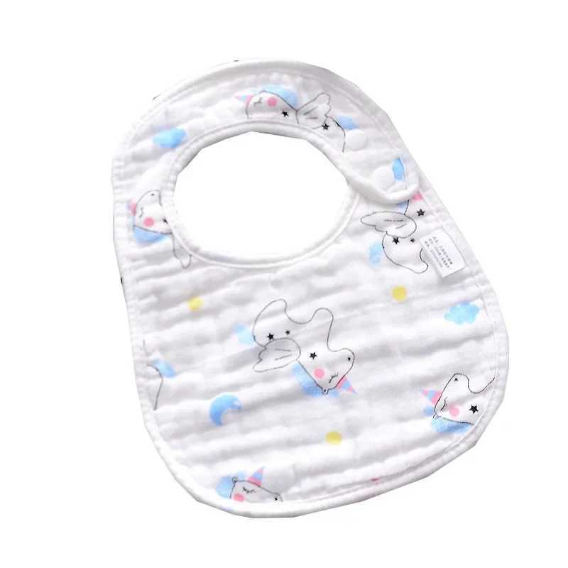 Bibs Burp Cloths 8 layers of gauze u-shaped bib baby printed cotton saliva towel cotton absorbent thickened baby bib Soft Burp Cloth Kid BibL4812