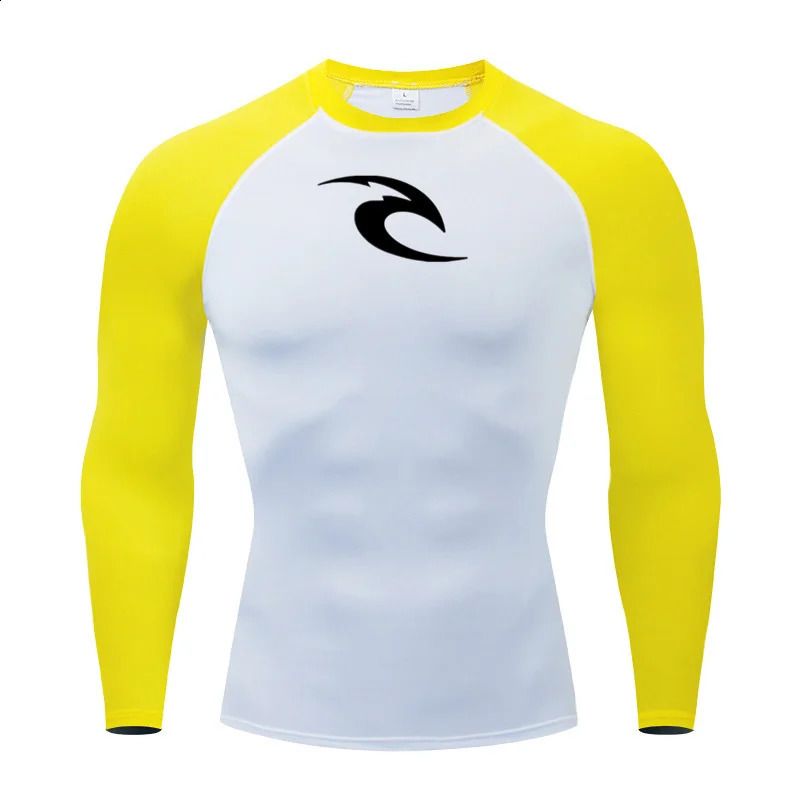 Mens Long Sleeve Compression Shirt MMA Fitness Sport Running Gym Comfortable Fashion Breathable le Athletic Quick Dry Tops 240810