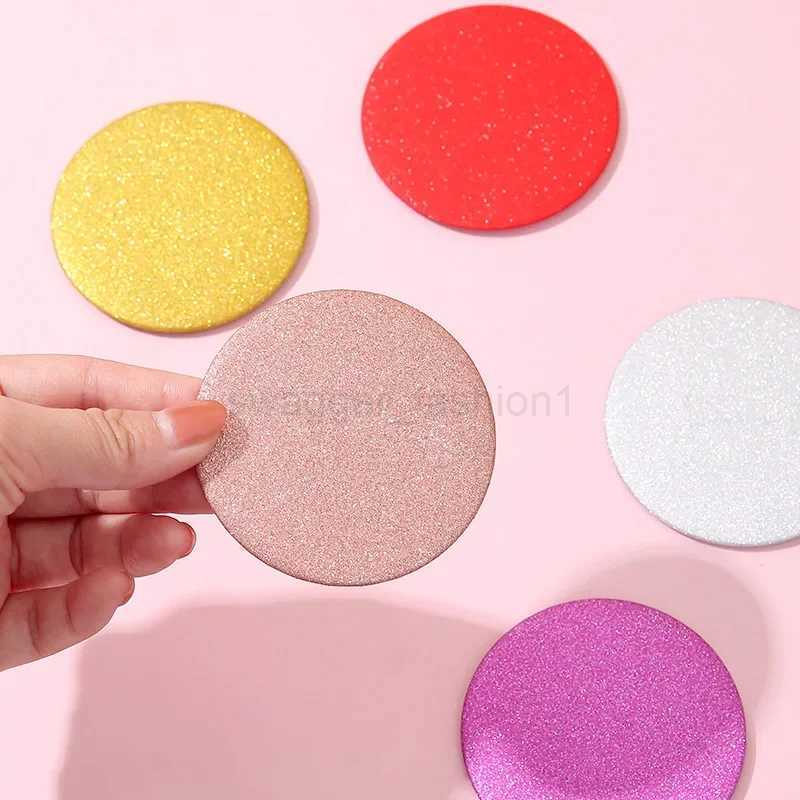 1/3pcs Portable Mini Mirror Simple Solid Color Girl Portable Makeup Mirror Small Pocket Sequin Student Small Round MirrorXJ240813
