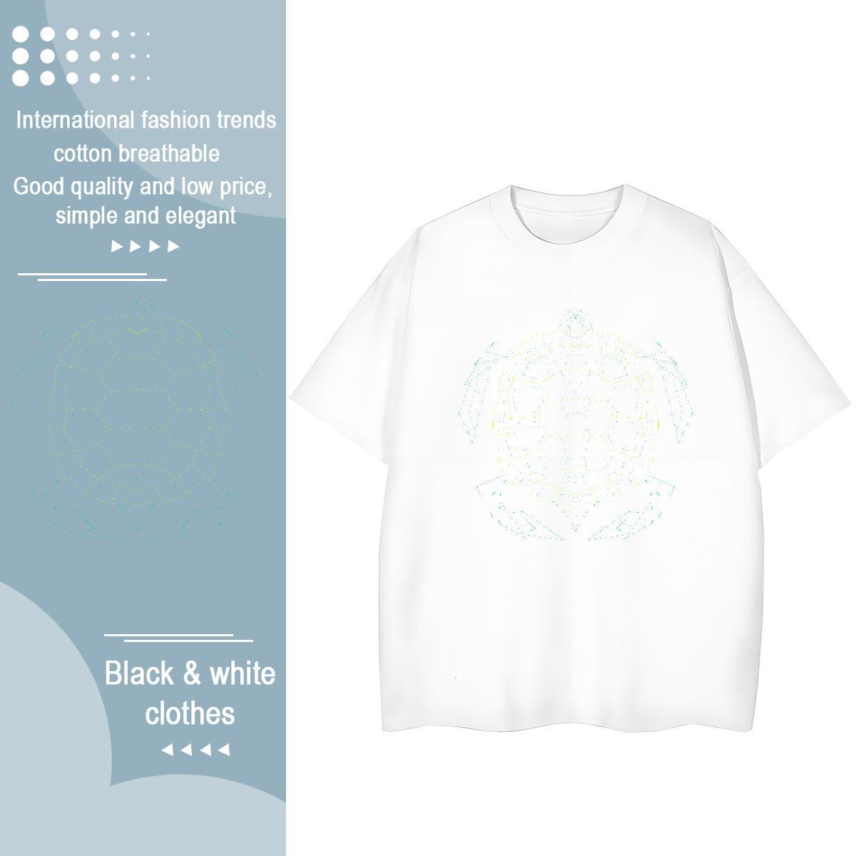 Popular Mens T Shirts tortoise Breathable Crew Neck Street wear Hip Hop Plus Size Custom 230g 100% Cotton Tshirt for Man Woman 2024 DIY Tees
