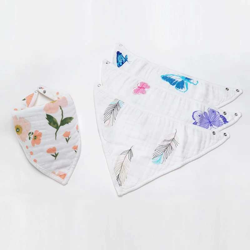 Bibs Burp Cloths Cotton Bamboo Muslin 6 Layers Newborn Baby Bib Saliva Towel Bibs Burp Cloth Infant Toddler Bib Baby Bandana Feeding Apron BavoirL4812