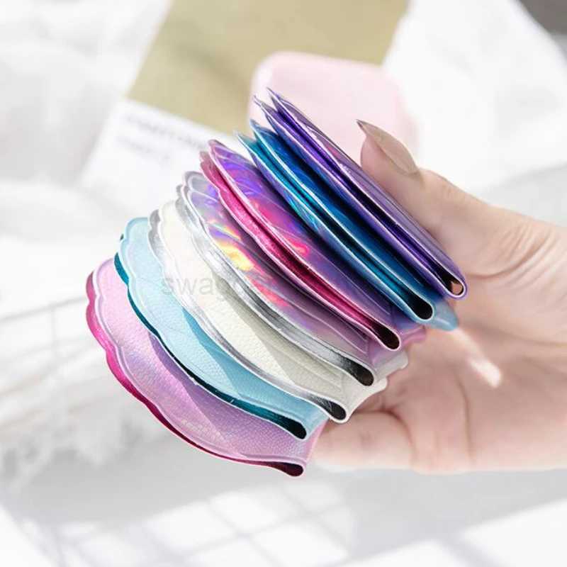 Dream Laser Color Shell Shape Makeup Mirror 2X Magnifying Mirror Portable Double-sided Folding Pocket Kawaii Makeup AccessoriesXJ240813