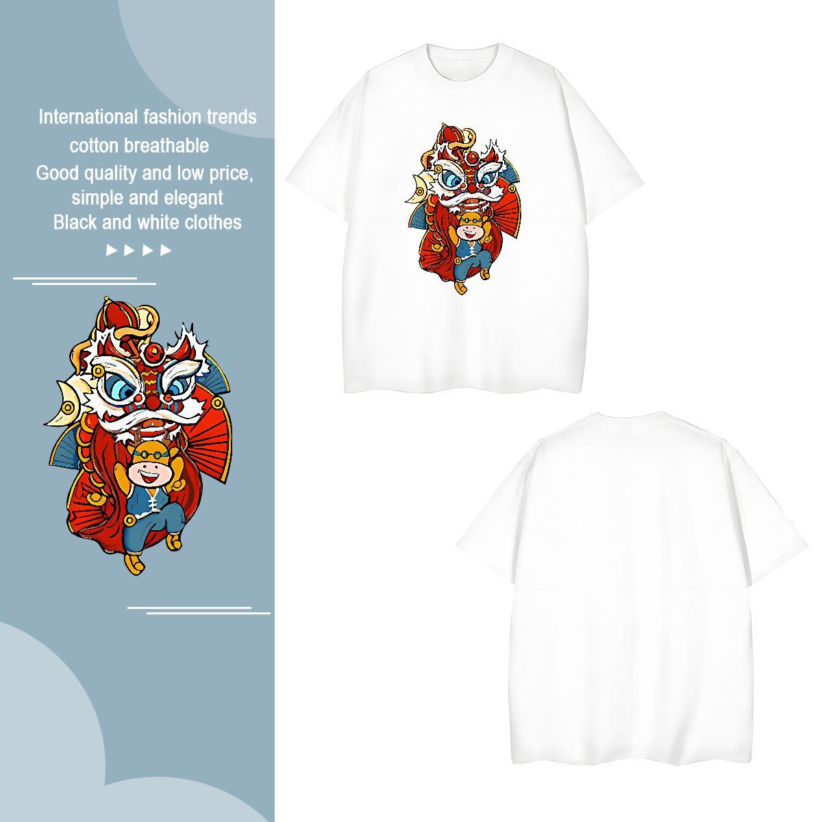 Man T Shirts 230g Pure Cotton High Street Hip Hop Breathable Short Sleeve Anime Tshirt for Man Woman Fashion New Designer Clothes