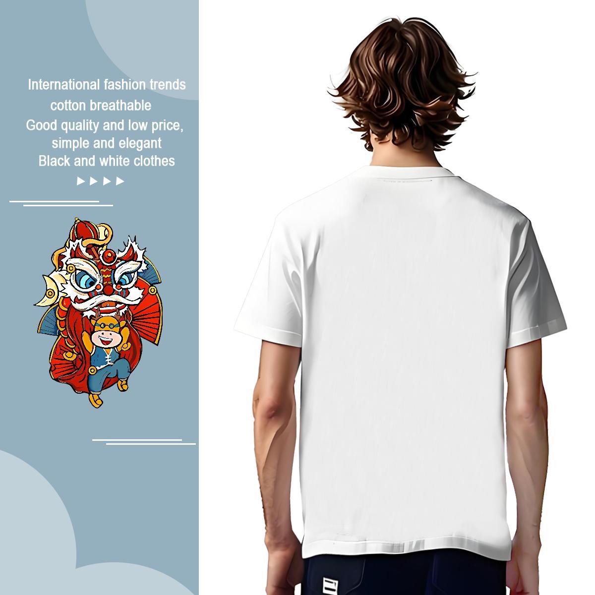Man T Shirts 230g Pure Cotton High Street Hip Hop Breathable Short Sleeve Anime Tshirt for Man Woman Fashion New Designer Clothes