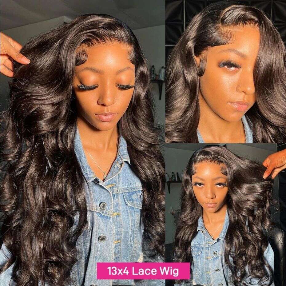 13X4 Frontal Wig Brazilian Body Wave 13X6 Transparent HD Front Human Hair Wigs Pre Plucked 4X4 Lace Closure For Women