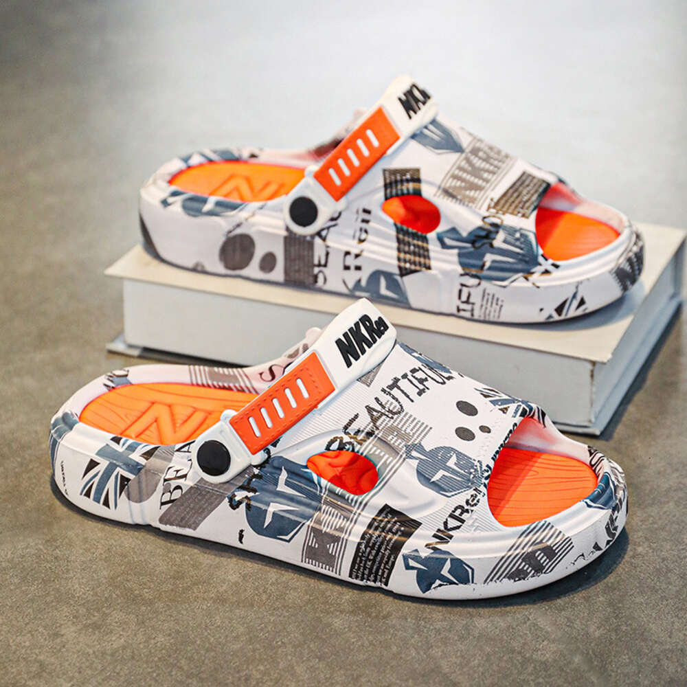 Men's sports sandals for summer wear anti slip odor proof thick sole dual-use sandals men's and women's beach shoes