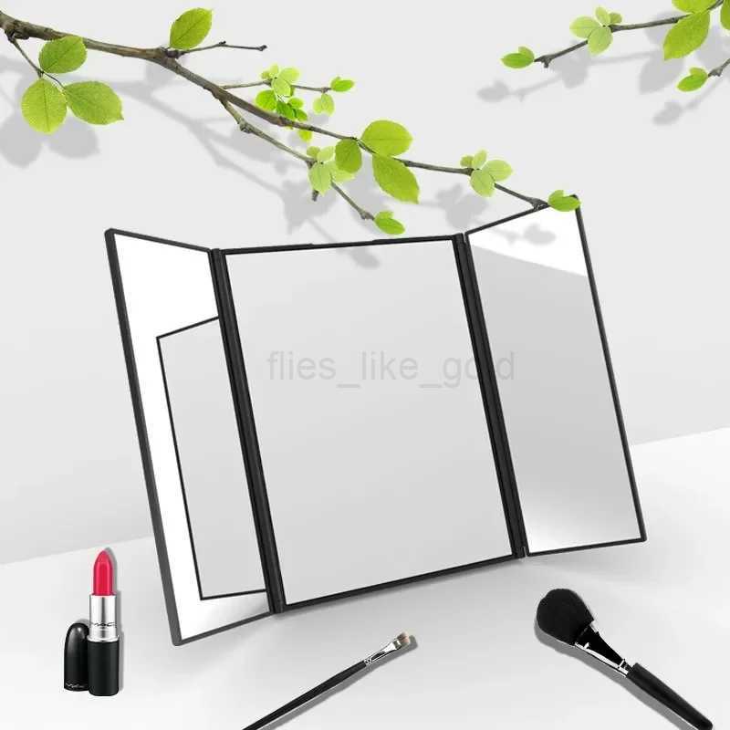 LED makeup mirror matte style triple fold mirror premium mirror portable for travel W240813