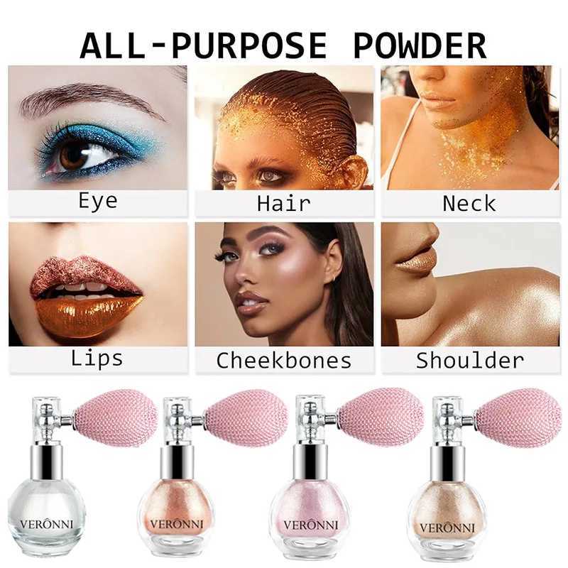 High gloss body diamond shimmer spray powder High gloss powder makeup is suitable for face and body skin hair cosmetics W240812