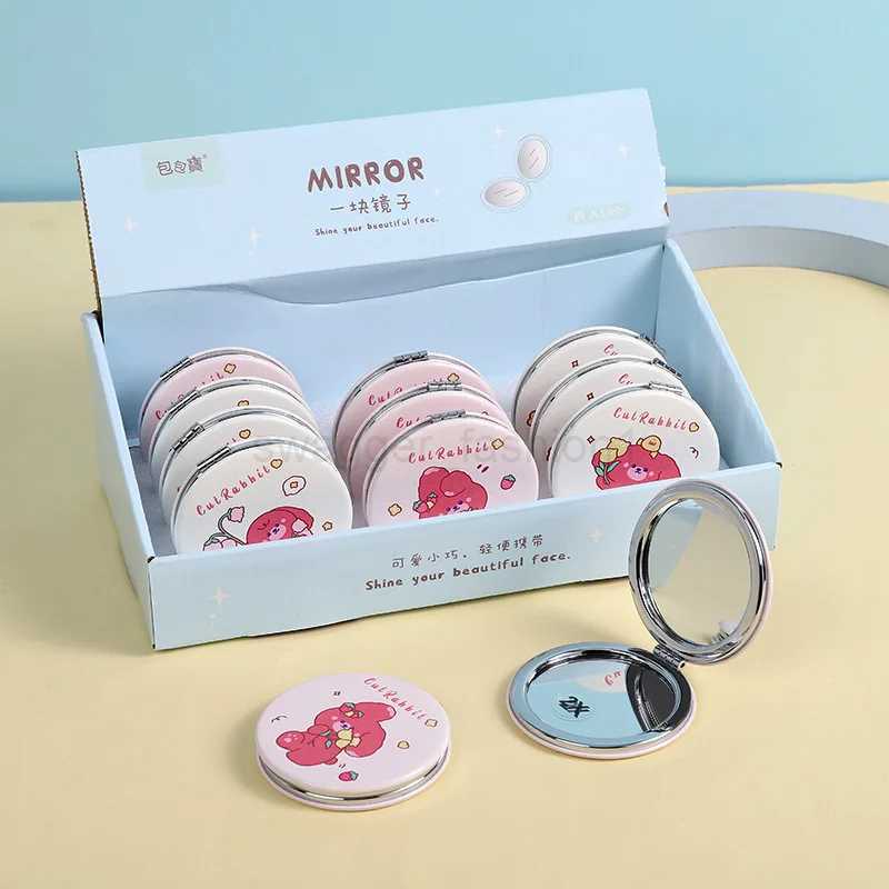 1pc Mini Makeup Compact cartoon Mirror Portable Two-side Folding Make Up Mirror Women Cosmetic Mirrors for GiftXJ240813