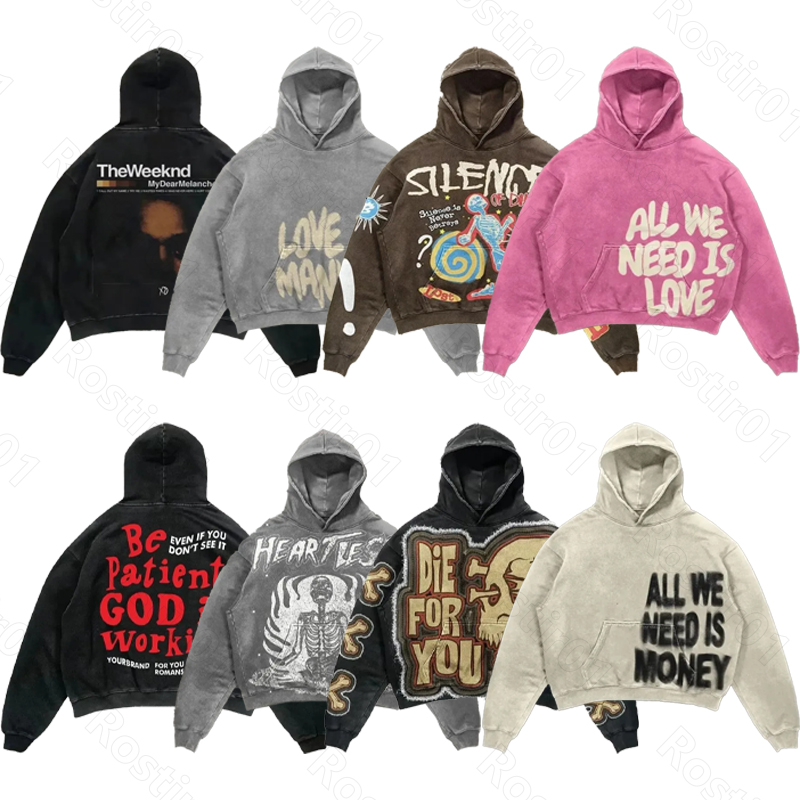 Men's Hoodies Sweatshirts y2k hoodie retro Hoodie skull letter print Hoodie Men Printed Camo Pattern Sweatshirt Y2K High Strt Hip Hop Unisex and Women Hoodies H25110