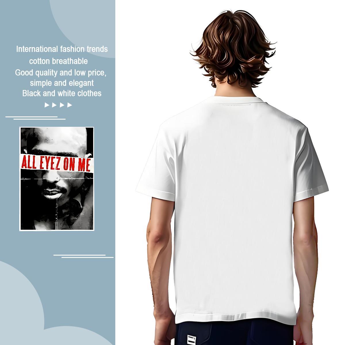 T shirt 230g 100% Cotton character Street wear Hip Hop O-Neck Short Sleeve Oversized Men Tees 2024 Wholesale Clothes