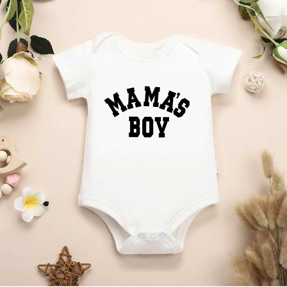 Minimum printing baby Onesie mom boy letter cotton short sleeved summer 0-24M size down jacket baby jumpsuit fashion W240812