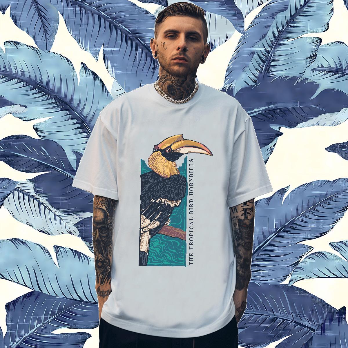 Cool Design Mens T Shirts eagle Breathable Crew Neck Hip Hop Custom Print Plus Size 230g Cotton Tshirts Free Shipping Clothes