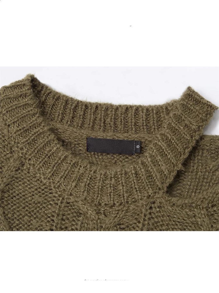 Autumn Winter Woman Korean Baddie Style Grunge Jumper O-neck Sweater Stylish Long Sleeve Pullovers Knitwears Harajuku Goblin Y2k 240812