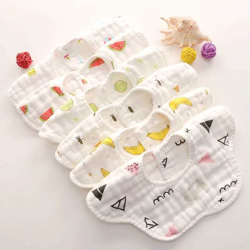 Bibs Burp Cloths Baby Bibs 360 Degree Rotation 8 Layers Gauze Muslin Baby Kids Bandana Burp Cloth Soft Newborn Infant Saliva Towel Baby StuffL4812