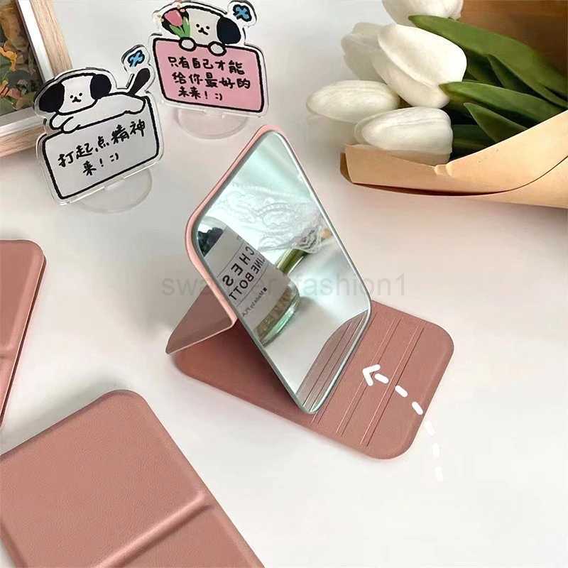 Desktop Foldable Cosmetic Mirror Simple Portable Handheld Makeup Mirror Easy To Carry Travel Makeup Mirrors Pocket MirrorsXJ240813
