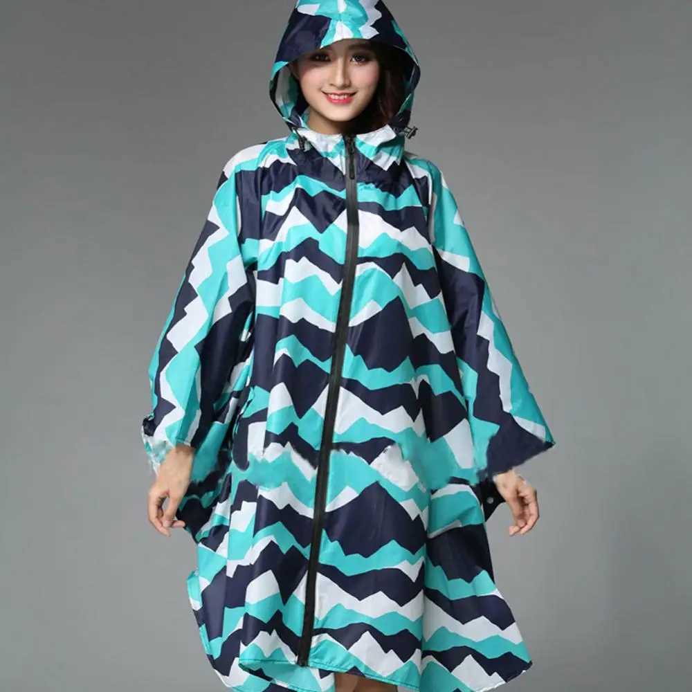 Stylish Hooded Waterproof 1 Pc Multicolor Women Ultra-thin Raincoat Outdoor Long Poncho Rain Coat Rainwear Poncho Suit Y240810