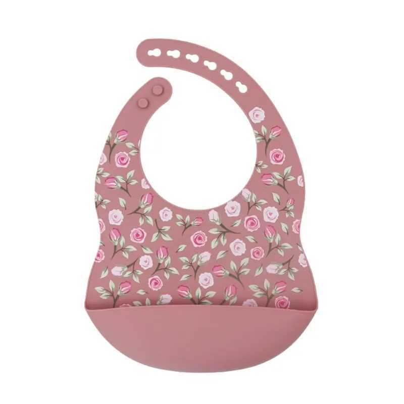Bibs Burp Cloths New Arrival silicone baby bibs silicon printing newborn bib feeding burp cloth avocado zoo tractor printing tablewareL4812