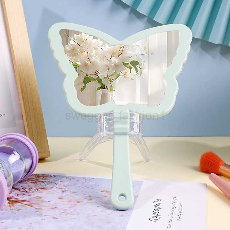 Butterfly Shaped Makeup Mirror Handheld Mirror Portable Eyelash Extension Mirrors Salon Mirrors MakeupXJ240813