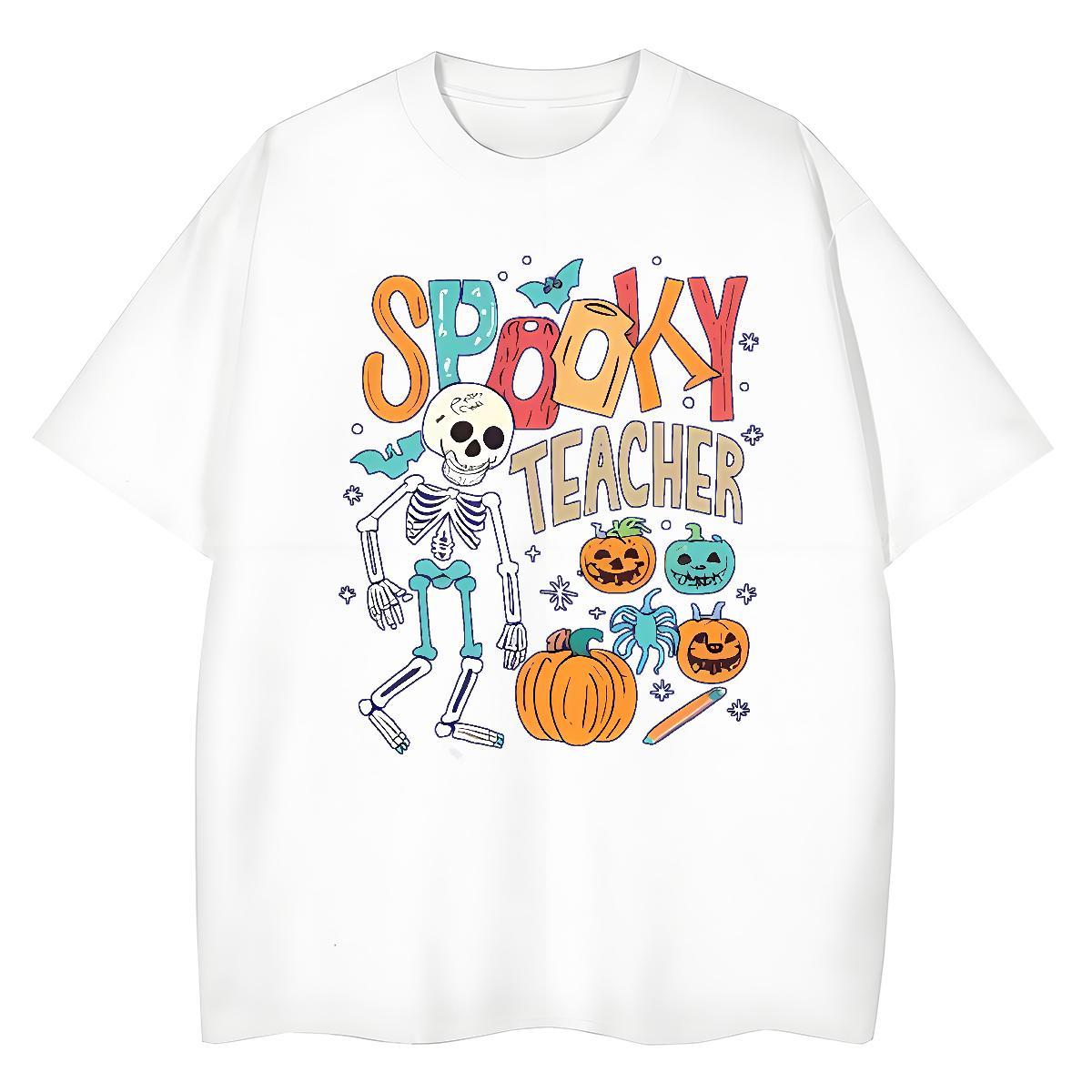 Custom Men Tshirts halloween Casual Daily Wear 230g Cotton Tees Crew Neck Breathable High Quality T Shirts Men DIY Printed