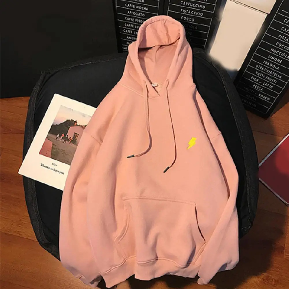 Womens Solid Color Hoodies Autumn Winter Lazy Style Loose Hoodie Fashion Jogger Clothing Hooded Tops Casual Sweatshirt 240812