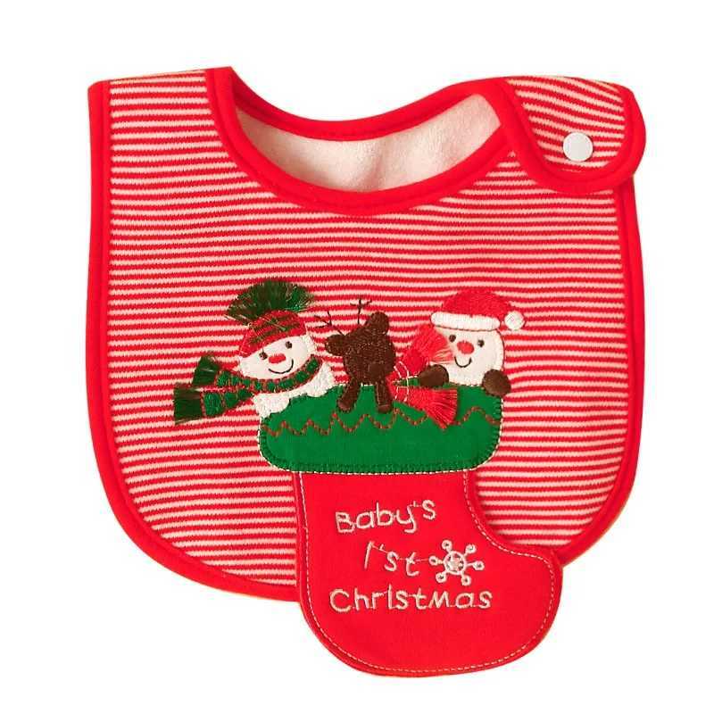 Bibs Burp Cloths Soft Baby Bibs Saliva Towel 3 Layers Baby Girls Cotton Bibs Christmas New Year Little Boys Waterproof Infant Burp ClothsL4812