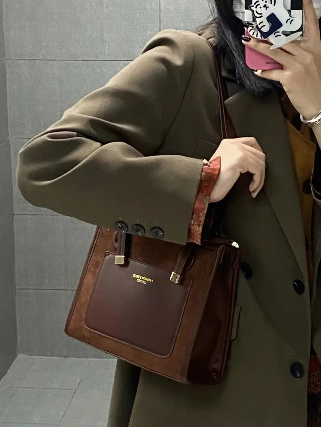 JIAERDI Vintage Square Messenger Bag Women Leather Casual Large Capacity Y2k Handbag Ladies Harajuku Brown Shoulder Tote Bags 240813