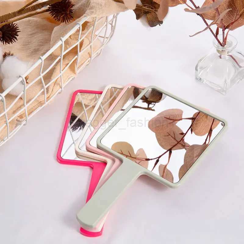 Eyelash Extension Handheld Makeup Mirror Square Makeup Vanity Mirror with Handle Hand Mirror SPA Salon Compact MirrorsXJ240813