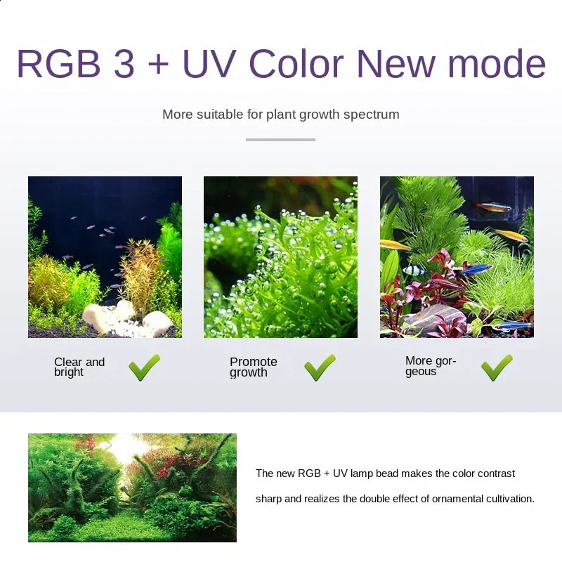 WEEK AQUA Mini 90pro Full Spectrum LED Ecology Microlandscape light USB Aquatic Plants Light with APP Bluetooth Controller 240812