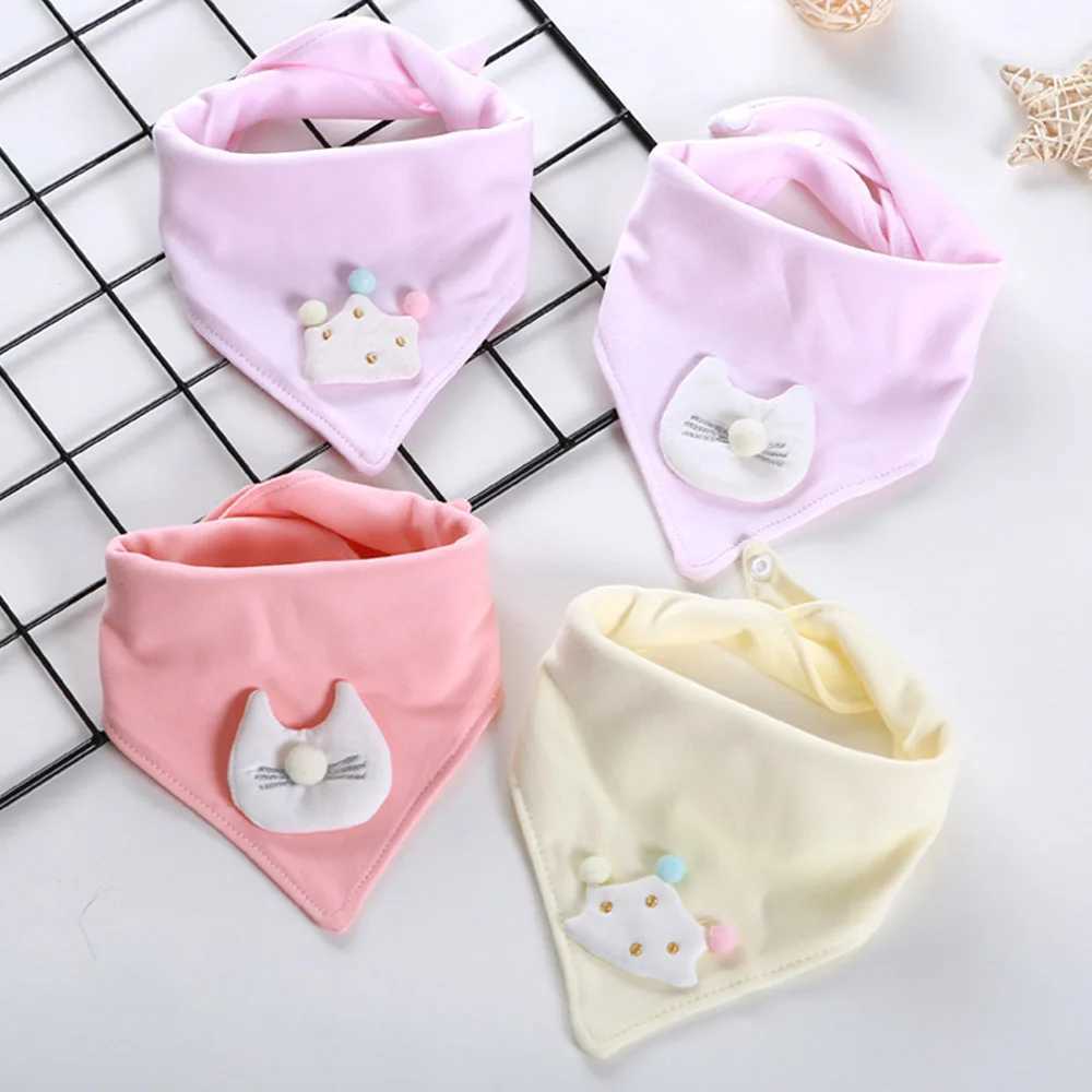 Bibs Burp Cloths 4 pieces/lot Baby Bibs Drooling Cotton Baby Scarf Burp Cloth Bandana Bibs Newborn Baby Boy Infant Girl Toddler Stuff AccessoriesL4812