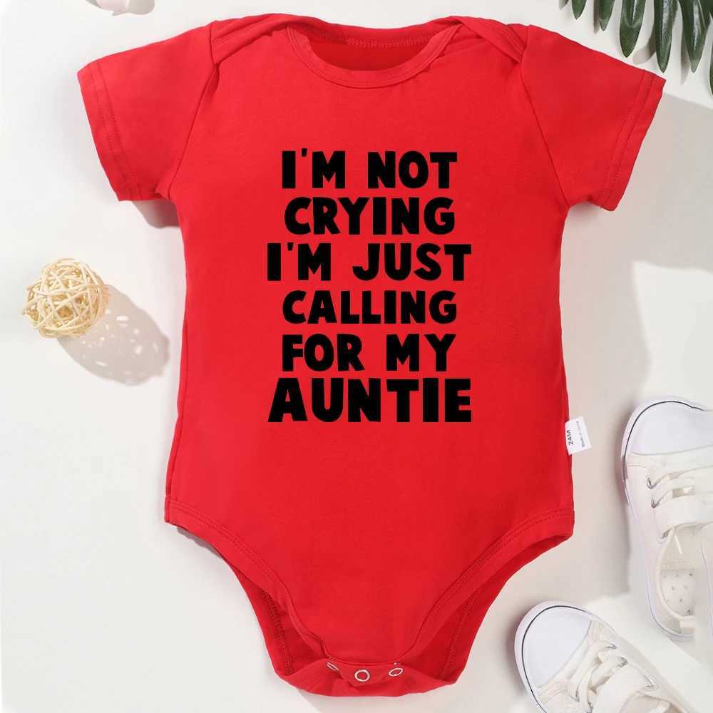 Auntie gift baby boy and girl clothing cotton short sleeved O-neck family newborn Onesie pajamas European popular fast delivery W240812