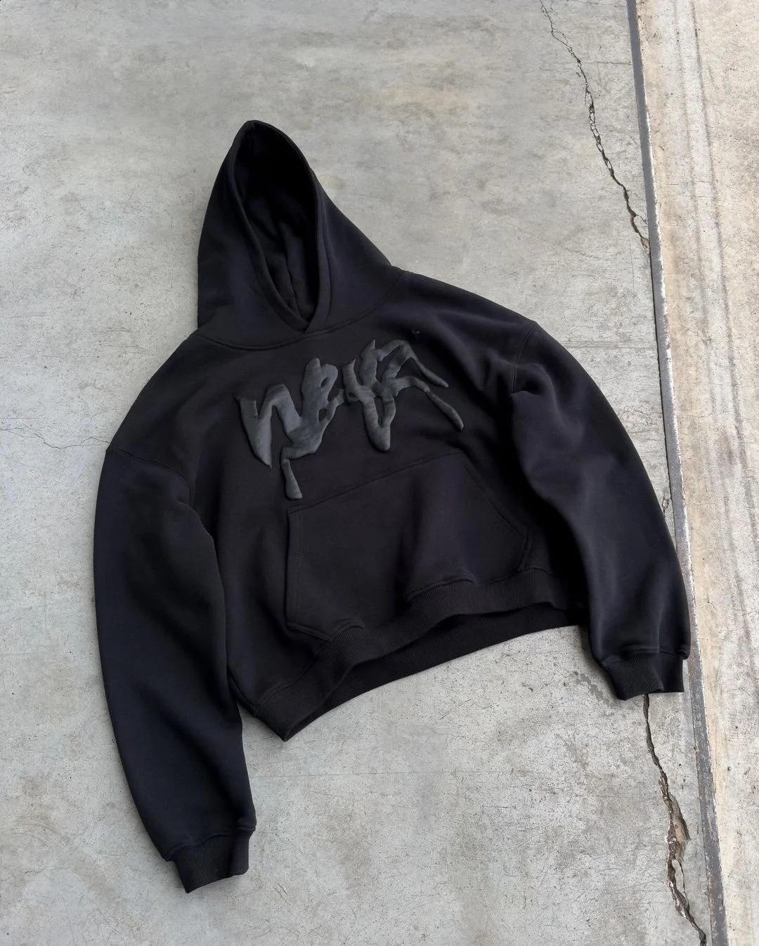 oversize washed printed punk jacket street hip-hop niche street hooded sweatshirt American versatile high-quality loose top 240812