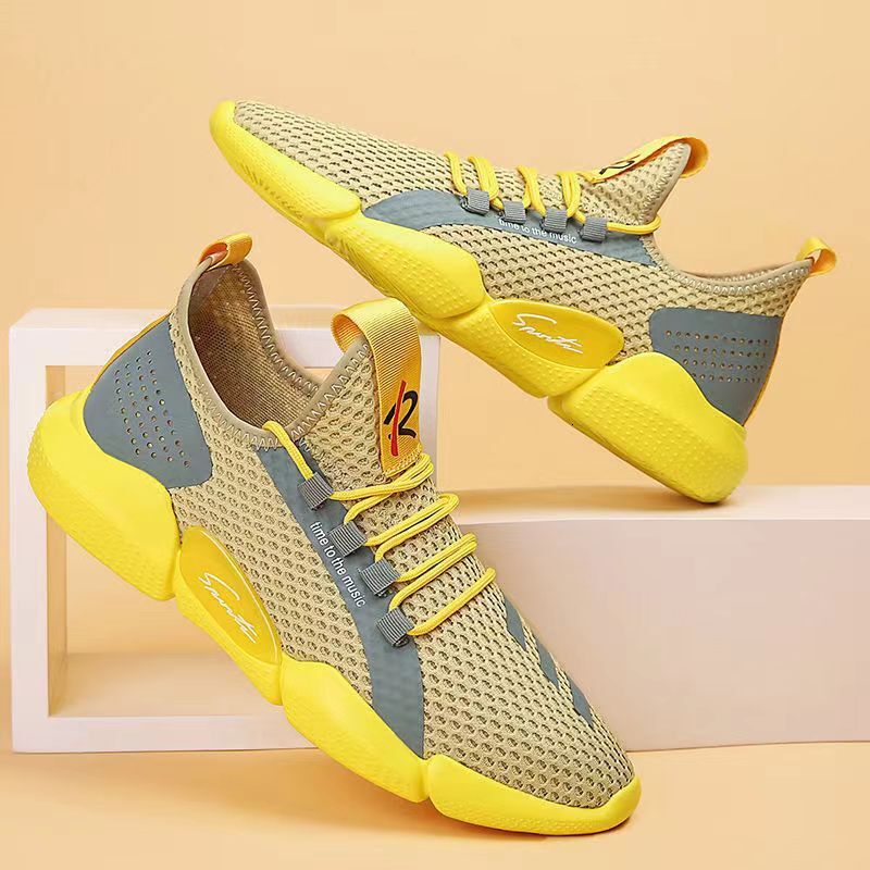Ddmysports Leisure Sports Men S Mesh Breathable Running Shoes Korean Version Of Fashionable And Trendy Cloth Outdoor Shoes