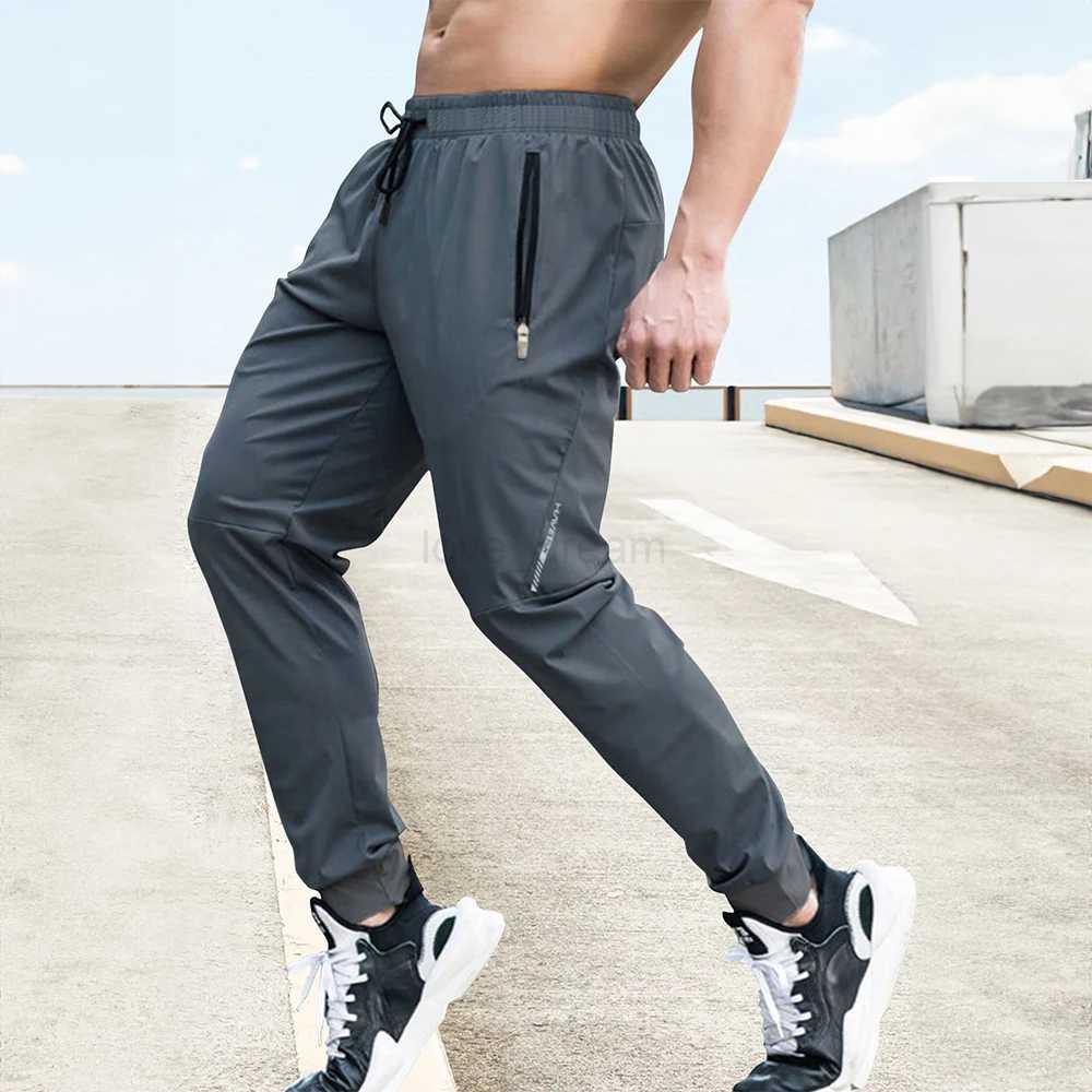 Summer Stretch Men Track Pants Casual Clothing Elastic Waist Jogging Mens Pants Outdoor Training Fitness Breathable Long PantsXJ240813