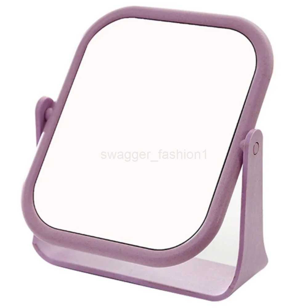 Classic Custom Double Sided 360 Degree Rotating Colorful Magnifying Makeup Personalized Round Desktop Plastic MirrorXJ240813