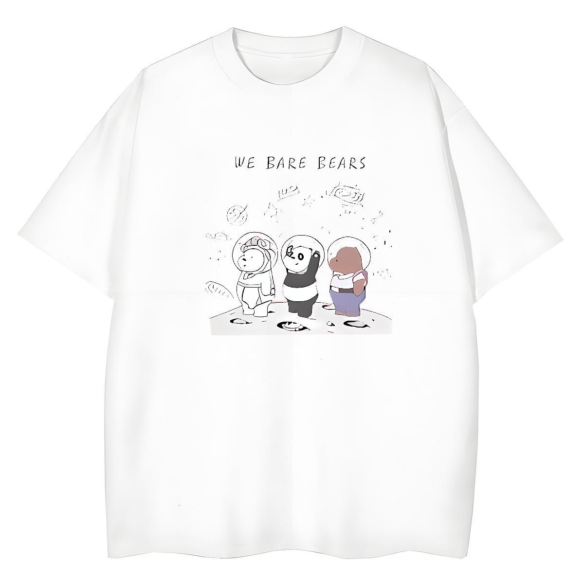 Free Shipping Tshirts bear Casual 100% Cotton 230g Tops Shirt Breathable Crew Neck Brand T Shirts Men Custom Printed