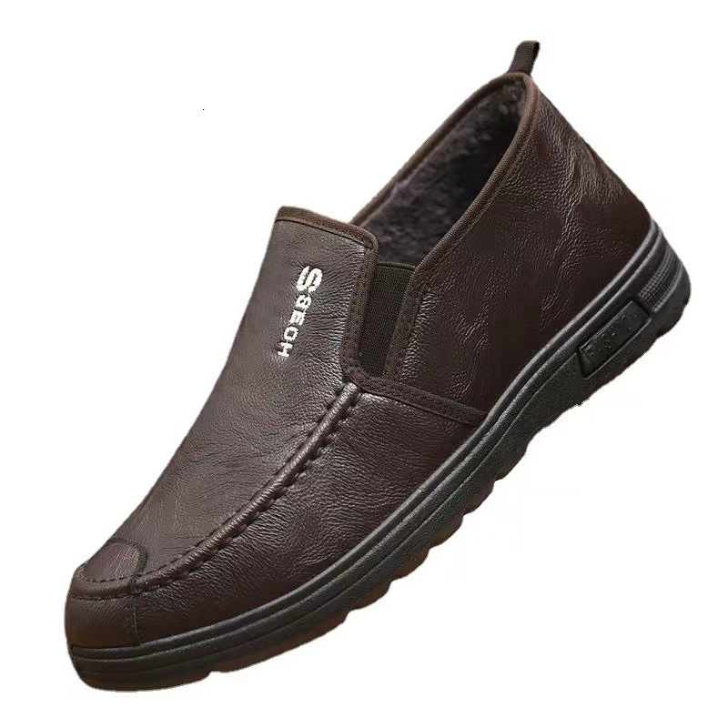 Ddmysports Summer Style Breathable Soft Durable Versatile Casual Leather Shoes For Men Can Add Velvet Outdoor