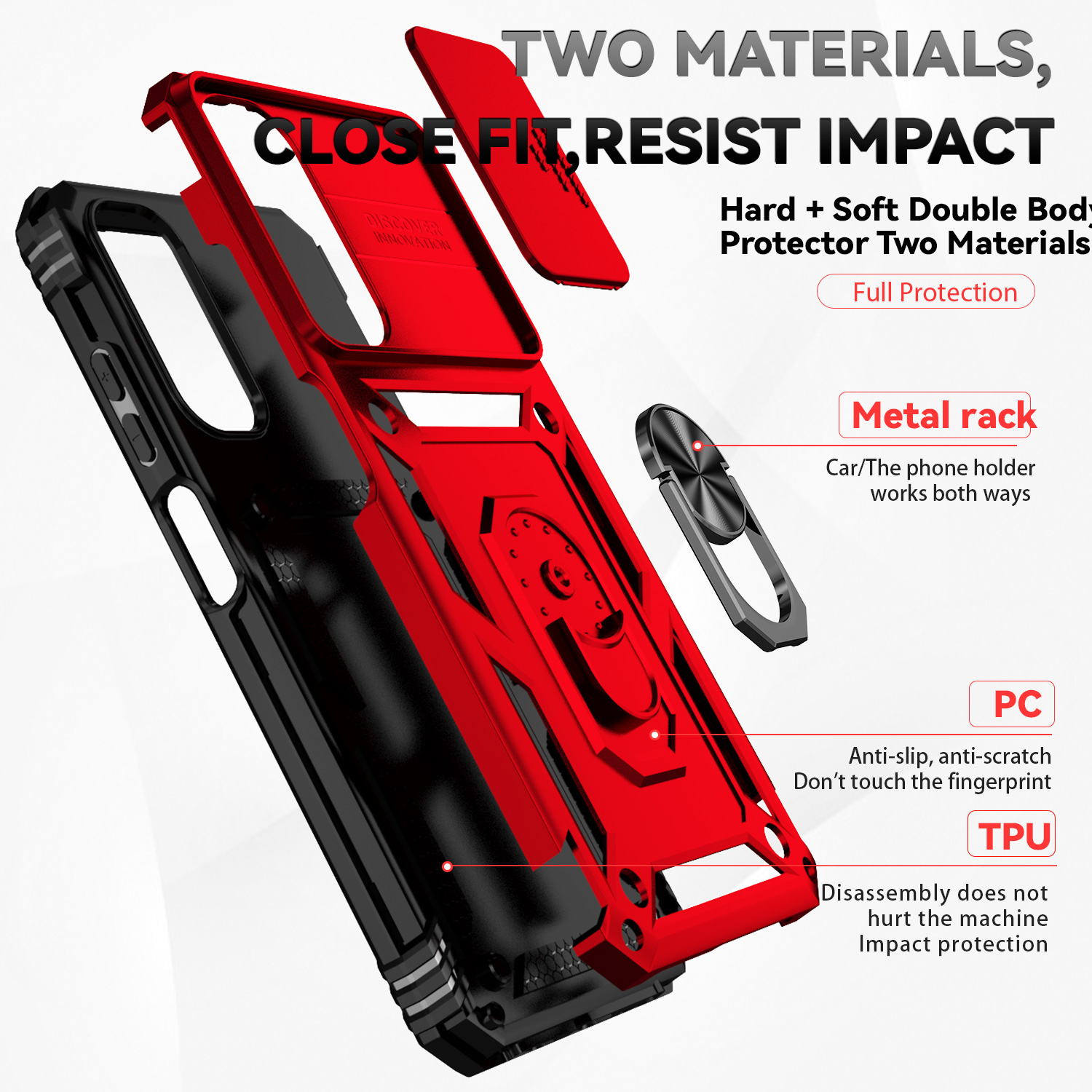 Military Grade Rugged Heavy Duty Cases Slide Camera Ring Stand Shockproof For Samsung A06 A16 A05 A05S A15 A25 A35 A55 A14 A24 A34 A54 A04 A13 A33 A53