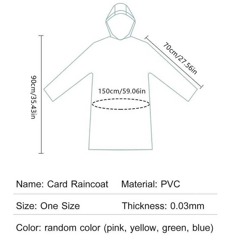 2/5pcs Portable Raincoat Women Men Outdoor Rainwear Waterproof Disposable Camping Hiking Hooded Ponchos Rain Cover Travel Y240810