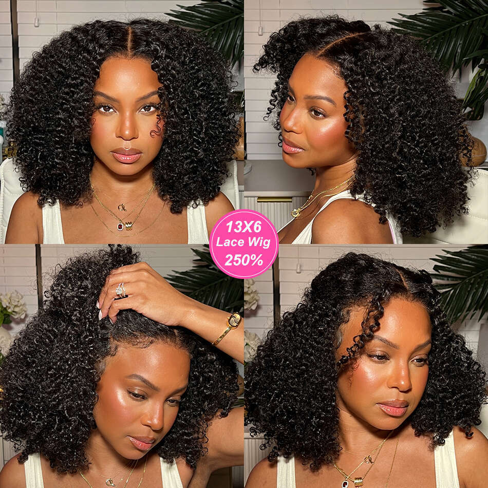13X6 Short Curly Bob Water 13X4 Deep Wave Lace Front Wigs 5X5 Glueless Wig Human Hair For Women