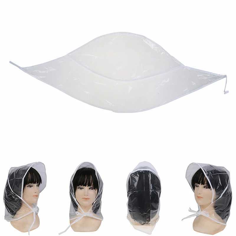 1Pcs Protect Hairstyle Rain Hat Plastic Bonnet for Women and Lady Clear Y240810